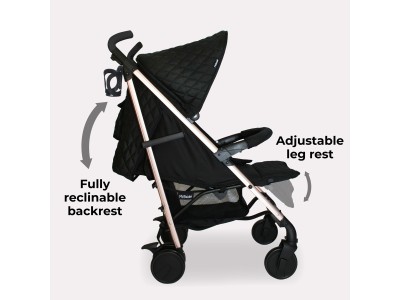 My Babiie MB51 Plus Stroller - Quilted Black | Baby Snooze