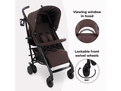 My Babiie MB51 Plus Stroller - Chocolate | Baby Snooze