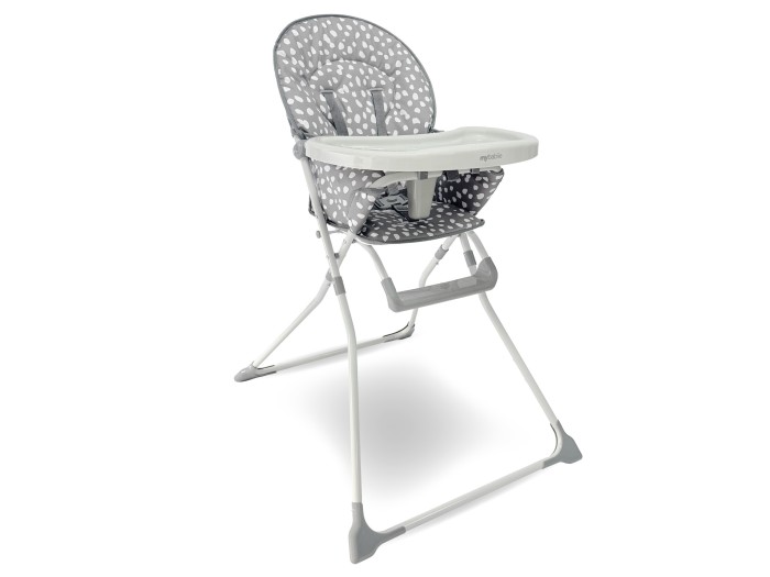 My Babiie MBHC1 Compact Highchair - Grey Dalmatian | Baby Snooze