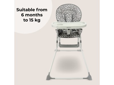 My Babiie MBHC1 Compact Highchair - Grey Dalmatian | Baby Snooze