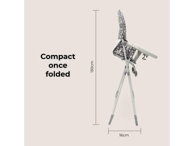My Babiie MBHC1 Compact Highchair - Grey Dalmatian | Baby Snooze