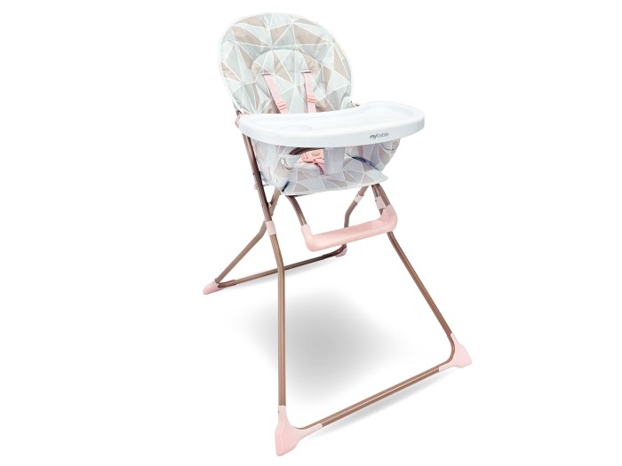 My Babiie MBHC1 Compact Highchair - Rose Geo | Baby Snooze