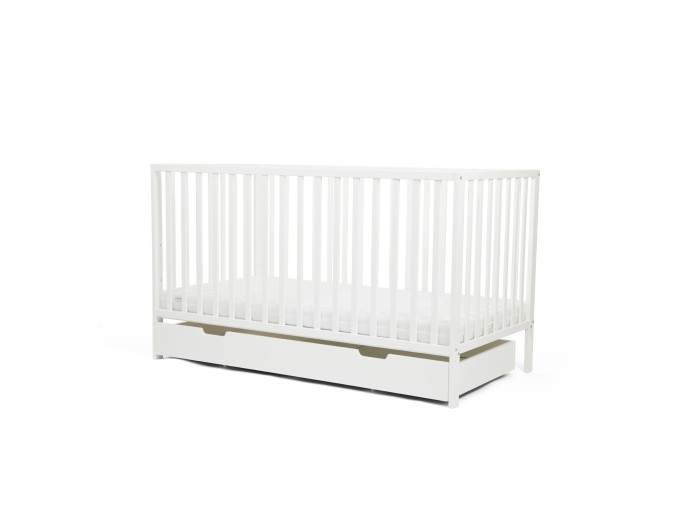 Ickle Bubba Hartley Classic Cot & Under Drawer - White | 8.45kg