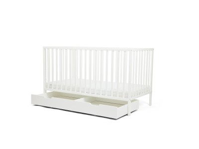 Ickle Bubba Hartley Classic Cot & Under Drawer - White | 8.45kg