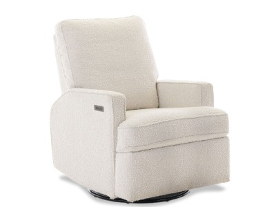 Obaby Madison Electric Swivel Glider Recliner Chair Boucle