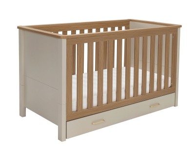 Babymore Mira Cot Bed - Cashmere Warm Oak