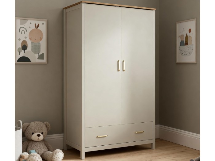 Babymore Mira Nursery Wardrobe - Cashmere Warm Oak