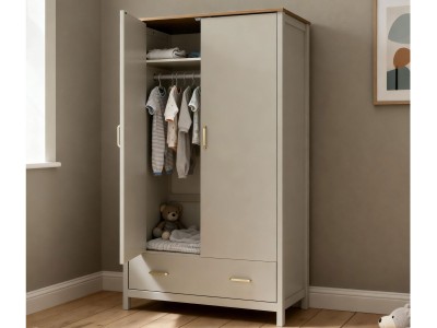 Babymore Mira Nursery Wardrobe - Cashmere Warm Oak