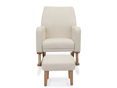 Callie Nursing Chair with Stool - Ivory | Babymore