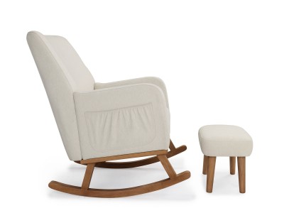 Callie Nursing Chair with Stool - Ivory | Babymore