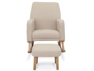 Callie Nursing Chair with Stool - Oatmeal| Babymore