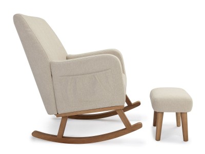 Callie Nursing Chair with Stool - Oatmeal| Babymore