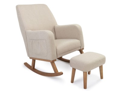 Callie Nursing Chair with Stool - Oatmeal| Babymore