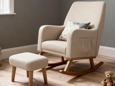 Callie Nursing Chair with Stool - Oatmeal| Babymore