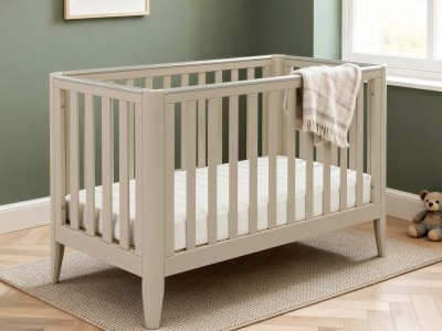 Babymore Iris mini Cot Bed – Grey | Baby Snooze