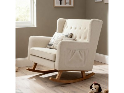 Lux Snuggle Rocking Chair - Ivory | Babymore