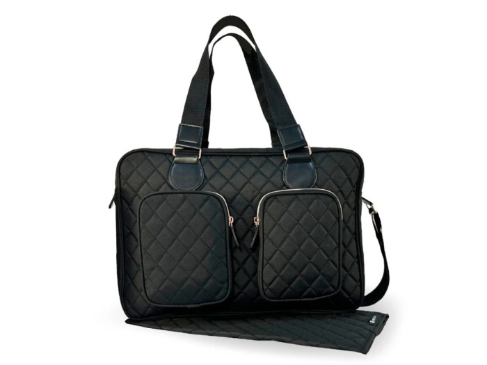 My Babiie Deluxe Changing Bag - Black Quilted | Baby Snooze