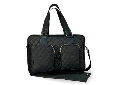 My Babiie Deluxe Changing Bag - Black Quilted | Baby Snooze