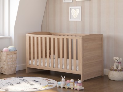 Baby Snooze Mila Cot Bed–Natural Oak