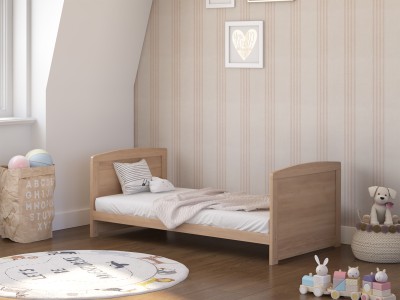 Baby Snooze Mila Cot Bed–Natural Oak