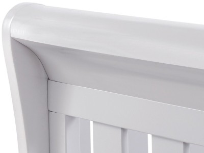 Babymore Eva Sleigh Drop Side Cot Bed - Grey | Baby Snooze