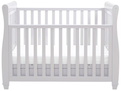 Babymore Eva Sleigh Drop Side Cot Bed - Grey | Baby Snooze