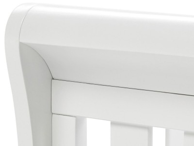 Babymore Eva Sleigh Drop Side Cot Bed - White | Baby Snooze