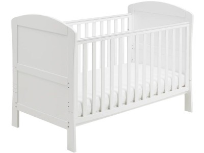 Babymore Aston Drop Side Cot Bed – White | Baby Snooze