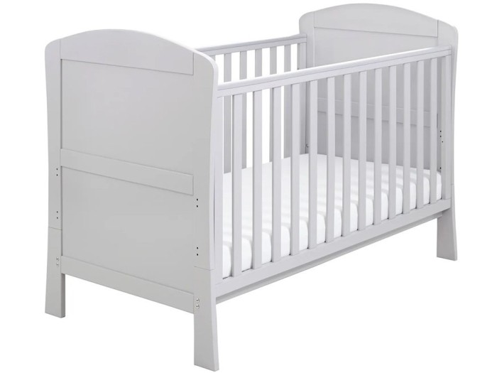 Babymore Aston Drop Side Cot Bed – Grey | Baby Snooze