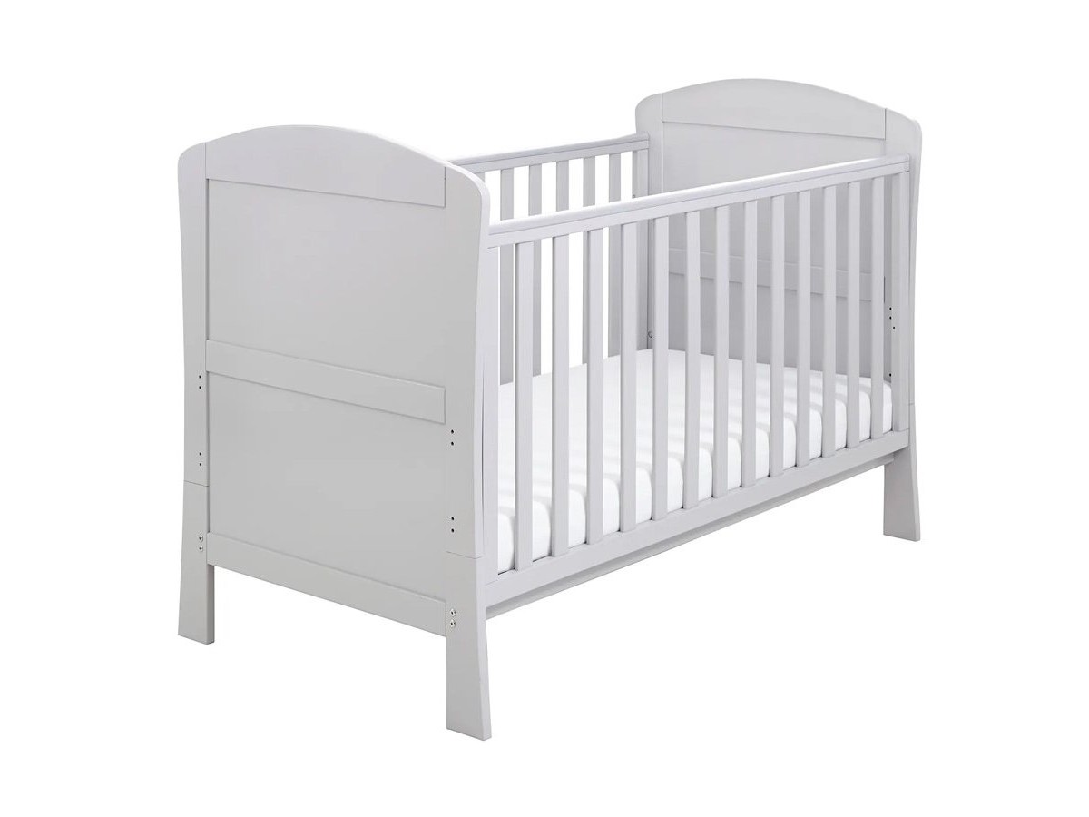 Babymore Aston Drop Side Cot Bed Grey