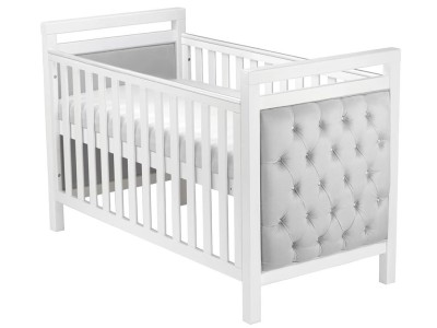 Babymore Velvet Deluxe Cot Bed – White | Baby Snooze
