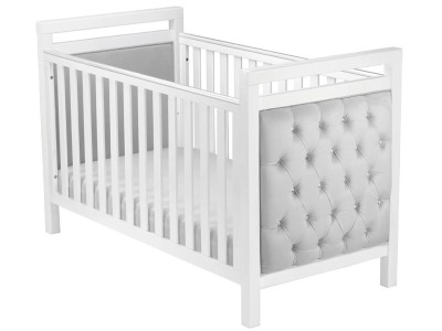 Babymore Velvet Deluxe Cot Bed – White | Baby Snooze