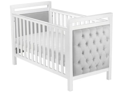 Babymore Velvet Deluxe Cot Bed – White | Baby Snooze