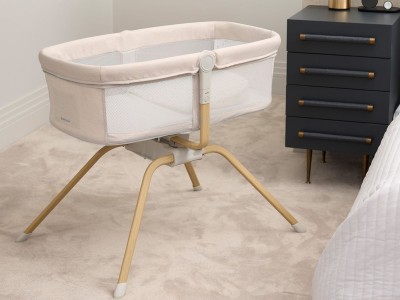 Babymore Air Motion Gliding Crib – Cream | Baby Snooze