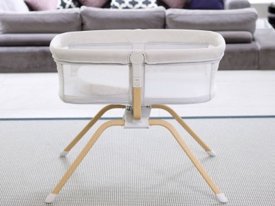 Babymore Air Motion Gliding Crib – Grey | Baby Snooze