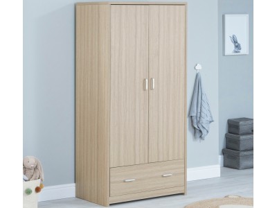 Babymore Luno Veni Nursery Wardrobe – Oak | Baby Snooze