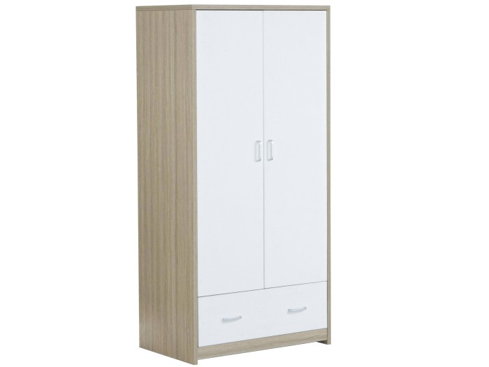 Babymore Luno Veni Wardrobe - White Oak | Baby Snooze