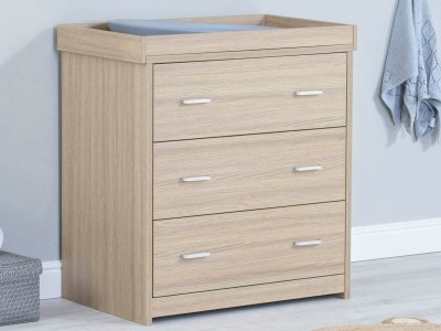 Babymore Luno Veni Chest Changing Unit – Oak | Baby Snooze