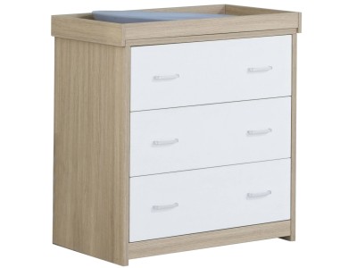 Luno Veni Chest Changing Unit – Oak White | Babymore 