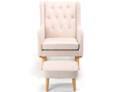 Lux Nursing Chair with Footstool – Cream | Babymore