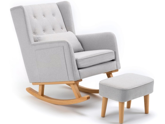 Lux Nursing Chair with Footstool – Grey | Babymore