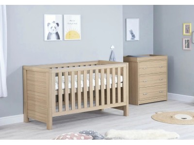 Babymore Luno 2 Piece Room Set – Oak | Baby Snooze