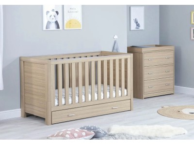 Luno 2 Piece Room Set With Drawer – Oak | Babymore