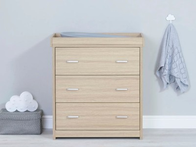 Babymore Luno 3 Piece Room Set – Oak | Baby Snooze