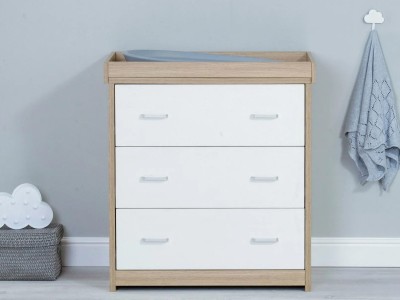 Babymore Luno 3 Piece Room Set – Oak White | Baby Snooze