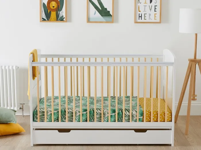 Ickle Bubba Coleby Scandi Classic Cot Bed and Under Drawer