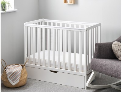 Obaby Bantam Space Saver Cot - White | Baby Snooze