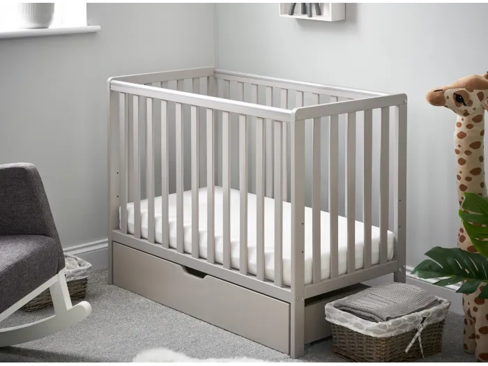 Obaby Bantam Space Saver Cot - Warm Grey