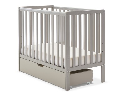 Obaby Bantam Space Saver Cot - Warm Grey | Baby Snooze