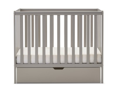 Obaby Bantam Space Saver Cot - Warm Grey | Baby Snooze